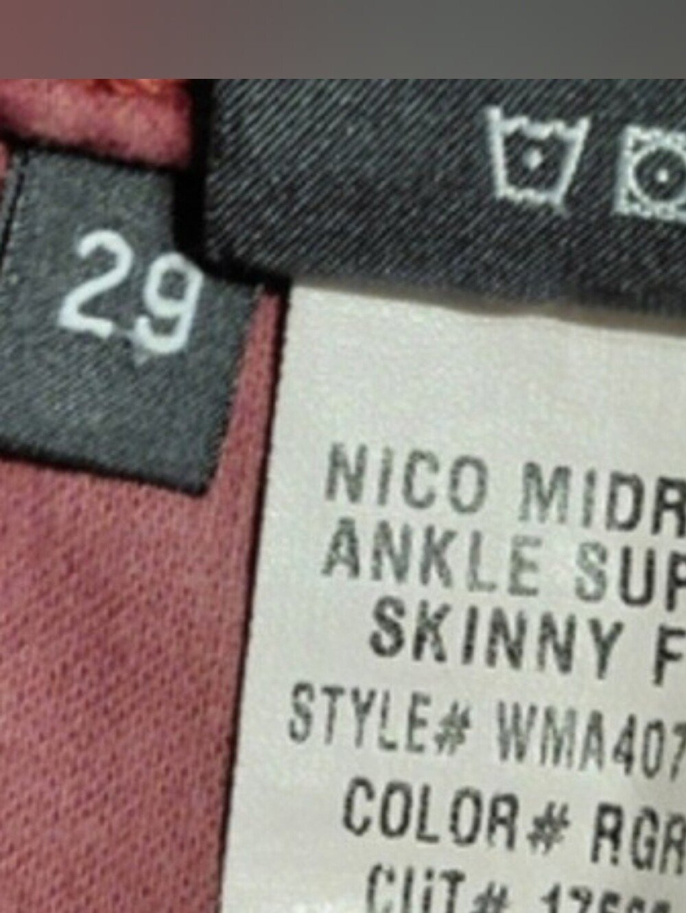 Hudson Nico 29 Midrise Super Skinny Light Merlot Hudson Jeans Very Soft - Picture 8 of 12